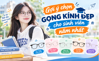 Gợi ý chọn gọng kính đẹp cho sinh viên năm nhất