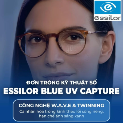 Đơn tròng đánh Essilor Blue UV Capture 