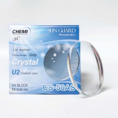 Tròng đổi màu Chemi Photochromic Gray 1.56 - Đổi màu khói